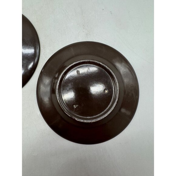 Vintage Franciscan Madeira Floral Ceramic 6.5" Plates Brown Patterned Set Of 2 - Picture 5 of 6